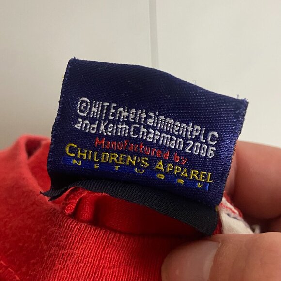 Vintage Bob The Builder Long Sleeve T-Shirt Youth Boys Size 3T 2006 Red Y2K - Picture 7 of 8